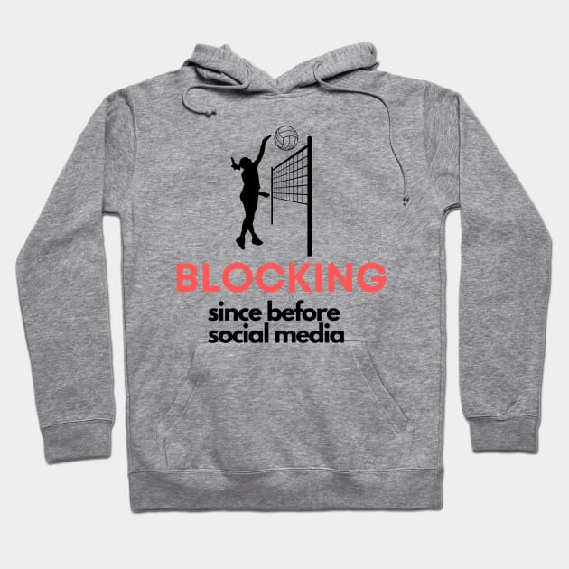 Blocking since before social media Hoodie by Sport-tees by Marino's